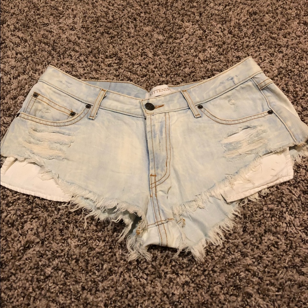 Kittenish White trash shorts